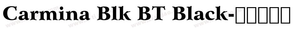 Carmina Blk BT Black字体转换